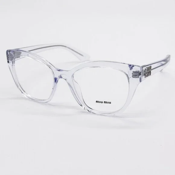 NEW MIU MIU EYEGLASSES, MIU MIU WOMEN TRANSPARENT CAT EYE MU05XV